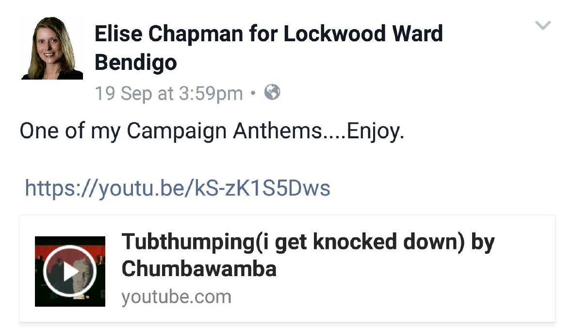 Band slams Chapman campaign anthem