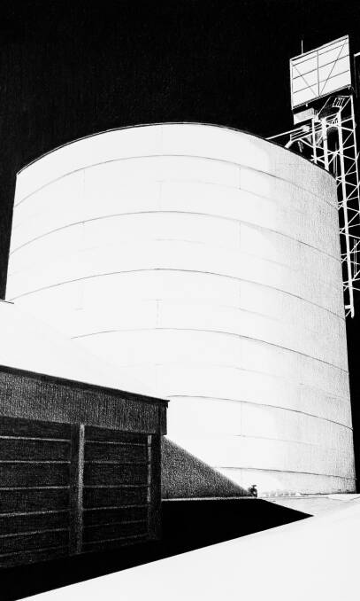 TONAL: Andrew Southall's work Silo, pencil on paper, is part of this year's Paul Guest Award collection. Image courtesy of the artist and Langford 120, Melbourne.