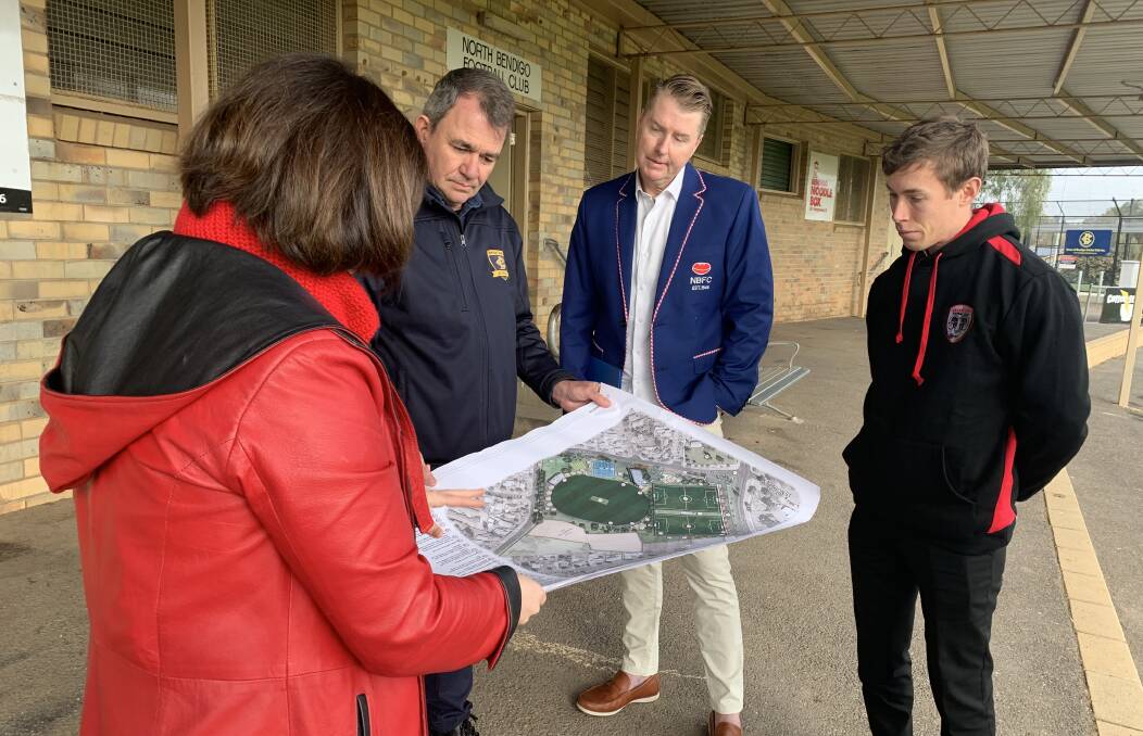 PLANS: More than $6m of works to North Bendigo Oval is currently unfunded by council, including demolition of existing club rooms. Picture: NICHOLAS NAKOS