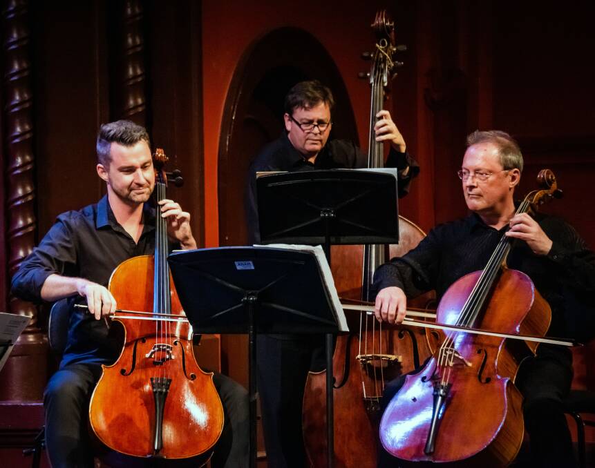 Chris Howlett, Dane Roberts and Howard Penny at Sunday's farewell concert/ 