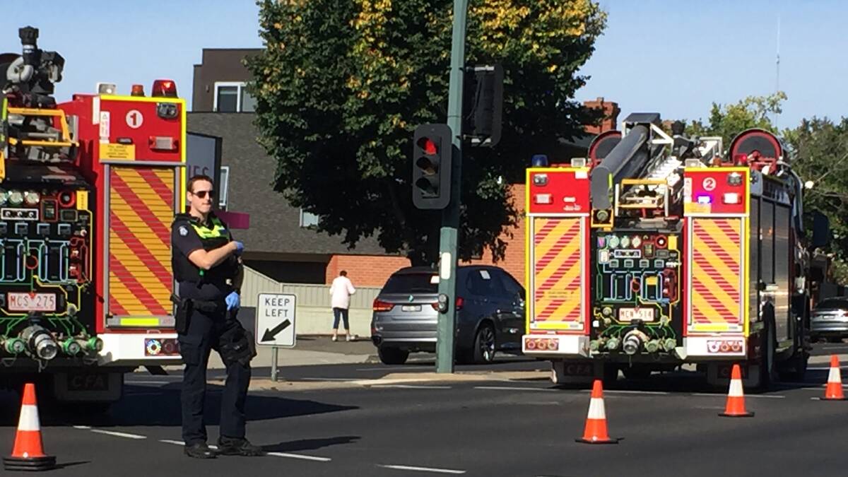 Emergency service crews are on the scene. Picture: TOM O'CALLAGHAN
