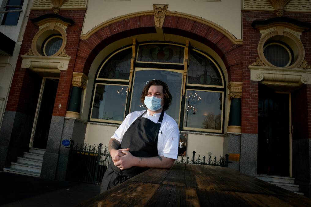 DIFFERENT: Alium Dining head chef Jay Harkness said outdoor dining presents a new challenge. Picture: NONI HYETT 