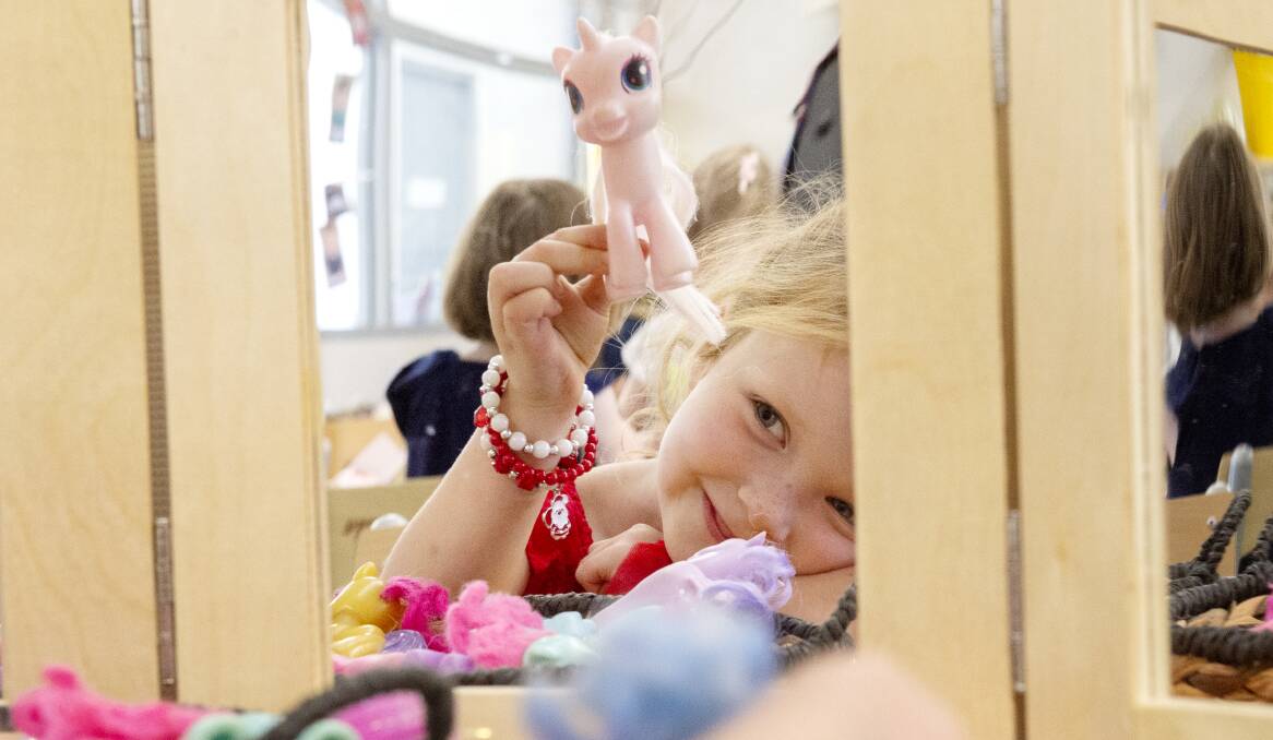 LEARNING: $45m funding for sessional kindergartens. Pictured is a student at Strathfieldsaye's Shine Bright kindergarten. Picture: DARREN HOWE