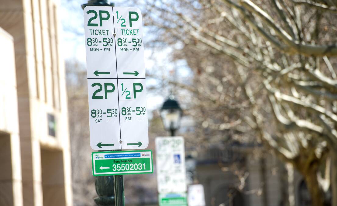 NO SPARE CHANGE NEEDED: A new car park payment system was recently introduced in the city centre. It allows people to pay for parking using an app on their smartphones. Picture: DARREN HOWE