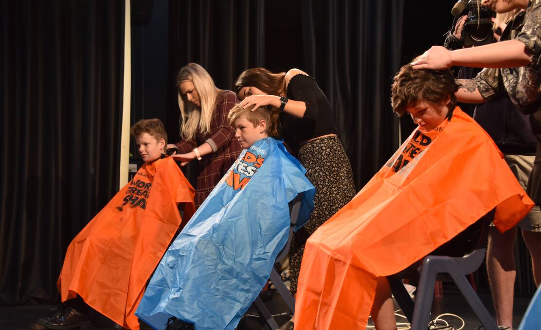 LOST LOCKS: Students took part in fundraising for the Leukaemia Foundation by shaving their heads this week. Picture: SUPPLIED. 