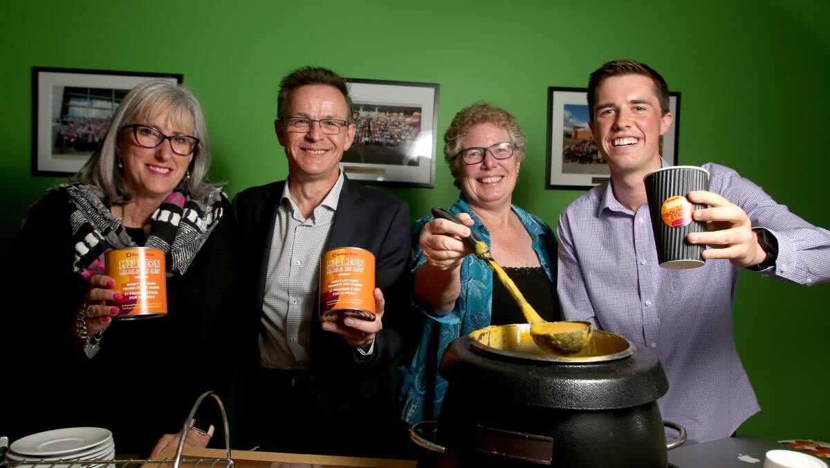 Margaret O'Rourke, Robert Musgrove, Cathie Steele and Sam Kane at the launch of Foodshare's Million Meals in May. 