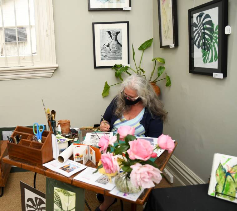 FOCUS: The artist's hub at Valentine's Antique Gallery has expanded since moving from Hargreaves Street to View Street. Picture: NONI HYETT 