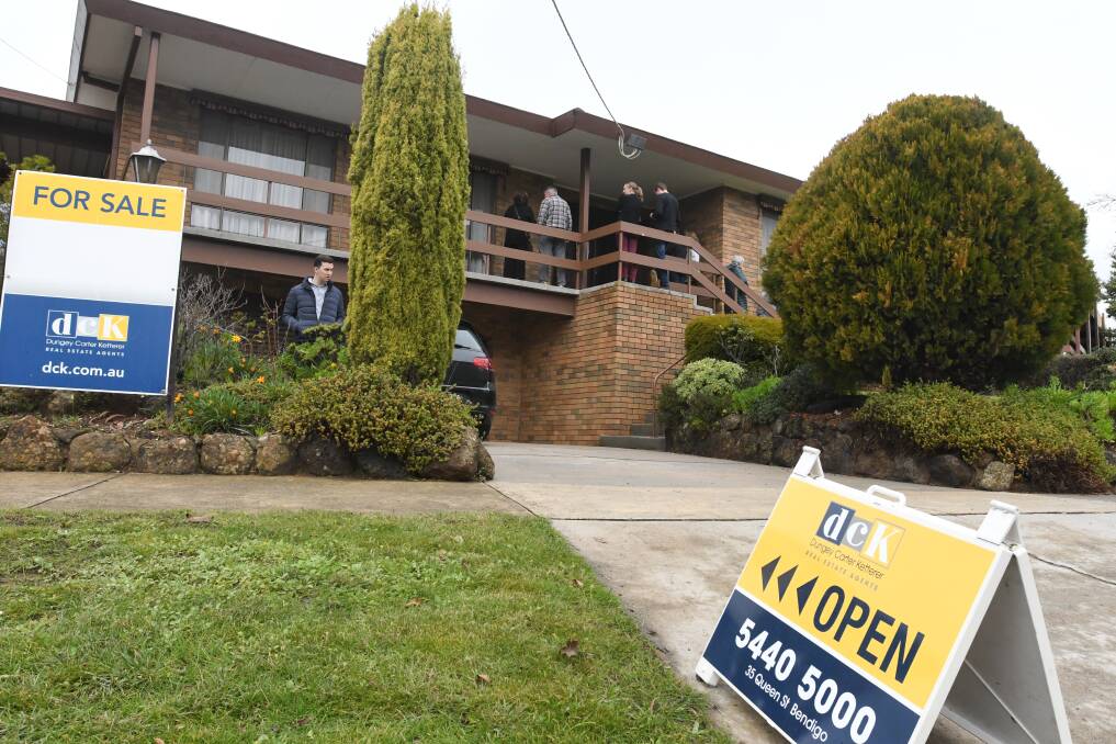 POPULAR: Prospective buyers flocked to an open home in Kennington on Saturday afternoon. Picture: NONI HYETT 