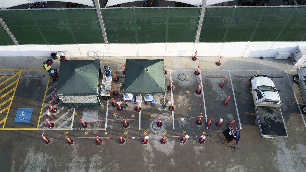 SAFETY FIRST: A physically distanced Bunnings sausage sizzle in action. Picture: Supplied 