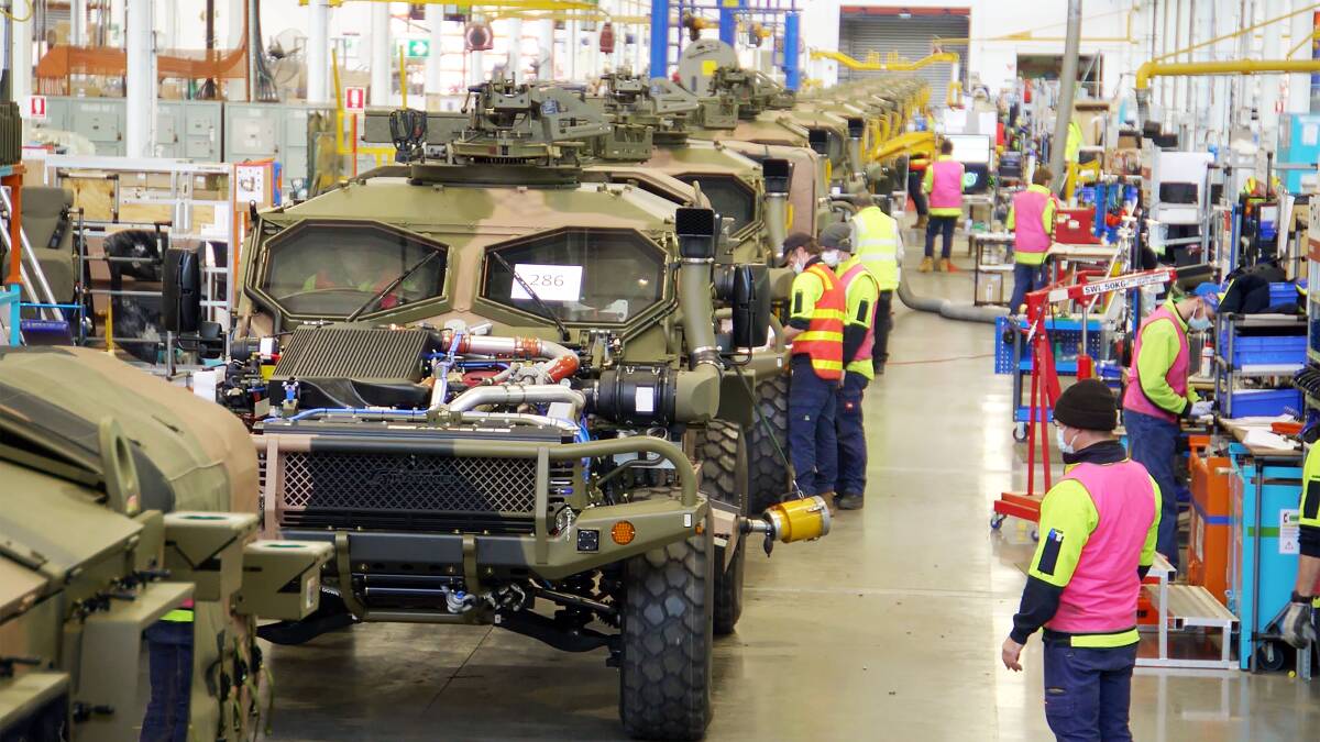 JOBS: Thales plans to sustain more than 200 jobs in Bendigo and build 1100 Hawkei vehicles and 1058 associated trailers, with delivery from mid-2021. Picture: Supplied. 