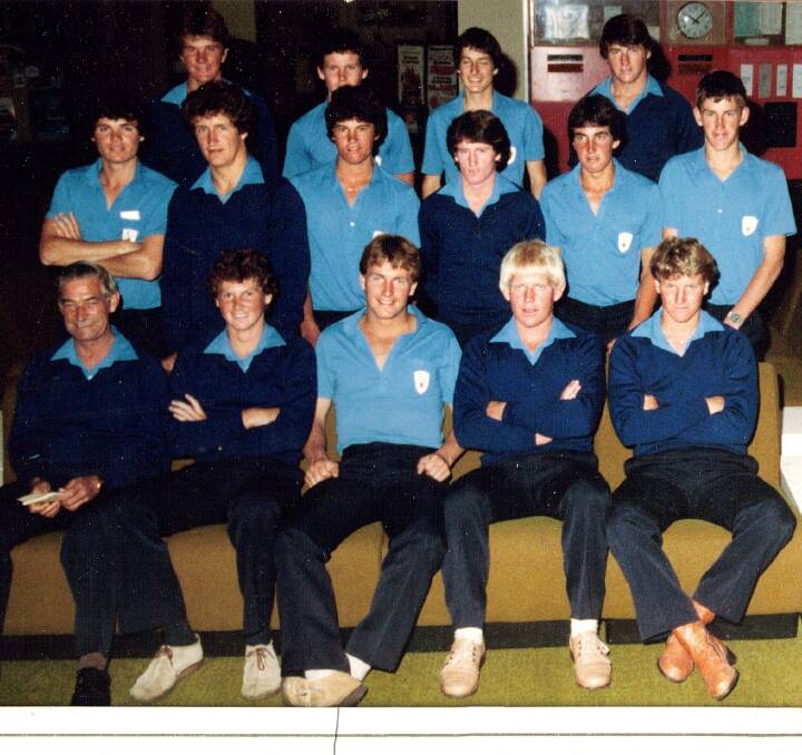 Ian Irvine, second row, left, pictured with the New Zealand under 19 cricket team in 1983. 