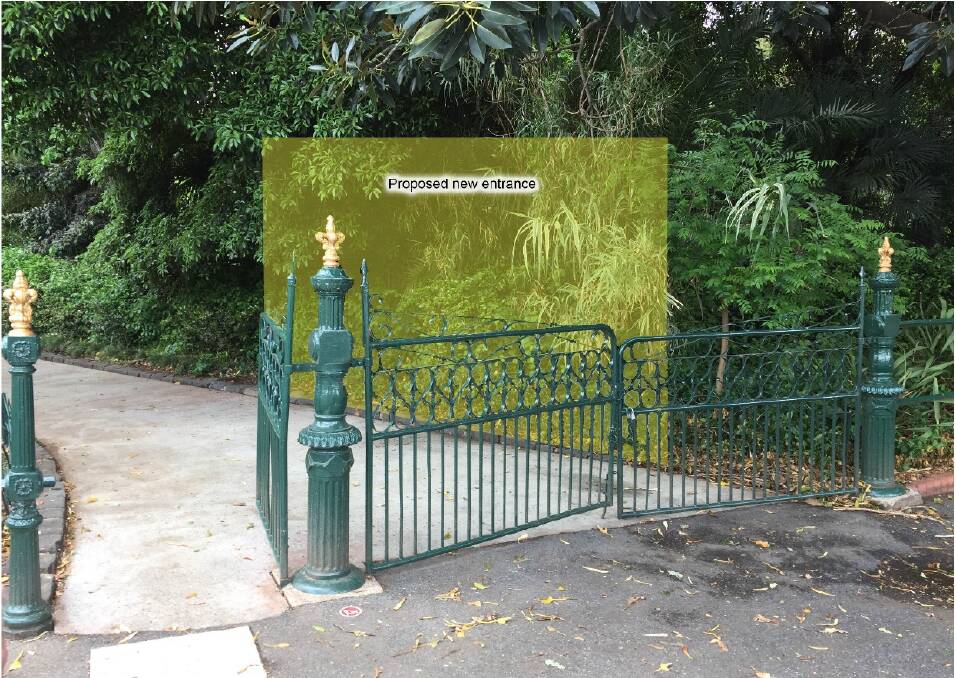 NEW WAY: One of the proposed new entrances to Rosalind Park's fernery. Picture: Supplied 