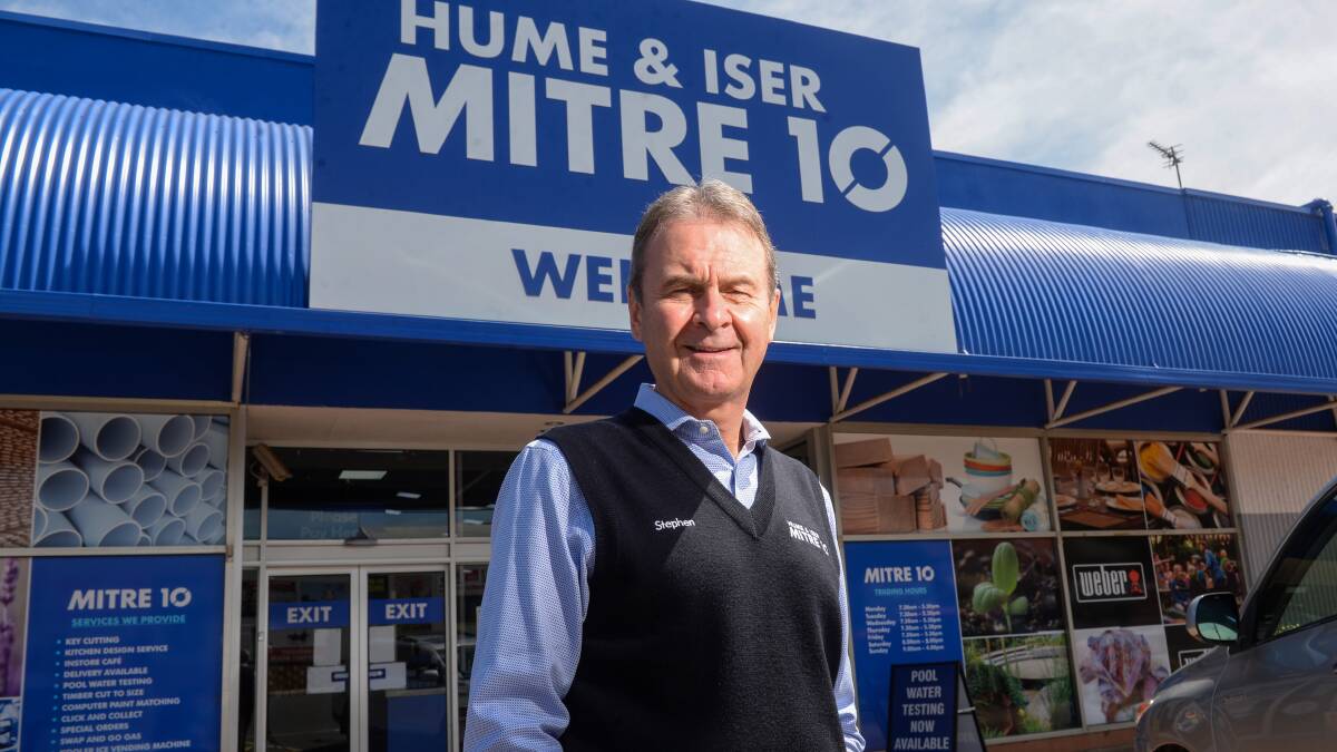 COMMITTED: Stephen Iser has been managing director of Mitre 10 Hume & Iser since 1994. Picture: DARREN HOWE