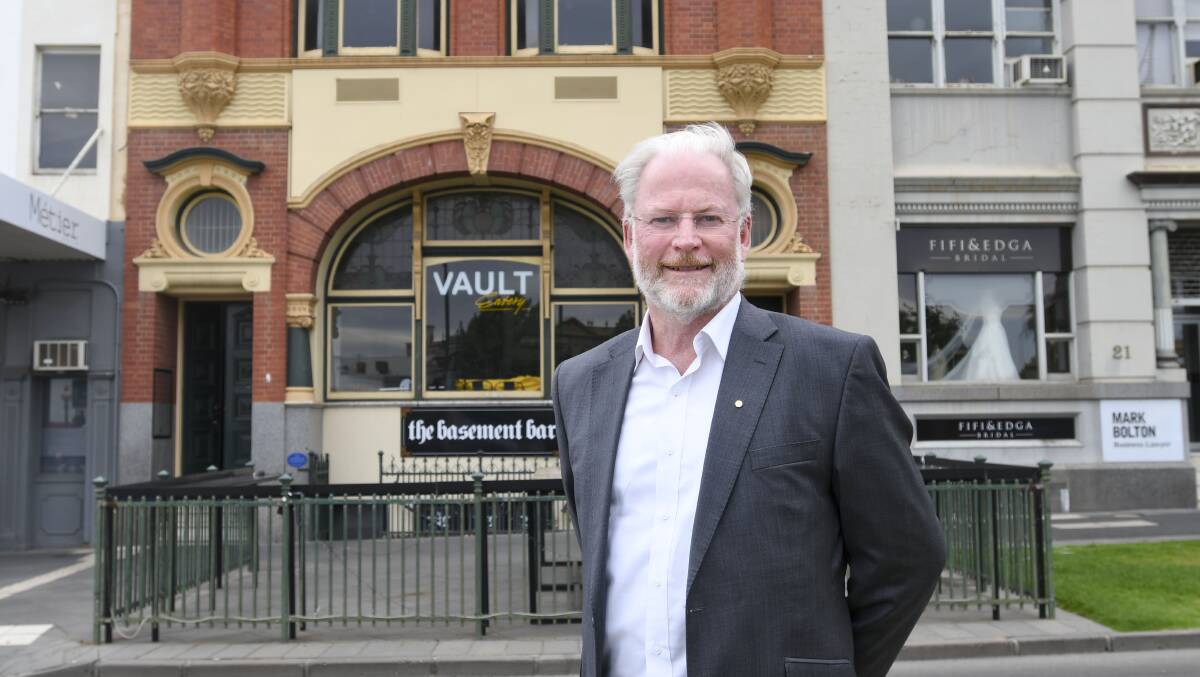 HIGH HOPES: Alium Dining owner Mark Brennan pictured outside the restaurant in January 2020. Picture: NONI HYETT 