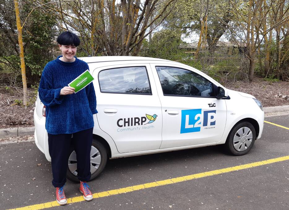 READY TO ROLL: Shanti Steventon-Lorenzen took part in the L2P program, coordinated by CHIRP Castlemaine, with a mentor helping her attain 120 hours of supervising practice. Picture: Supplied 