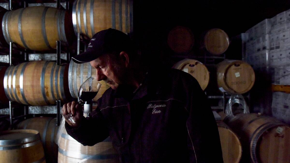 Winemaker Tony Winspear at Balgownie Winery. Picture: BRENDAN MCCARTHY