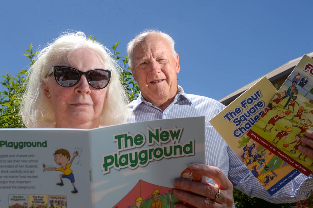 KINDNESS: Ian and Edith Dyett have purchased a set of the Pat Cronin Foundation's children's books for all primary school libraries in Greater Bendigo. Picture: NONI HYETT 