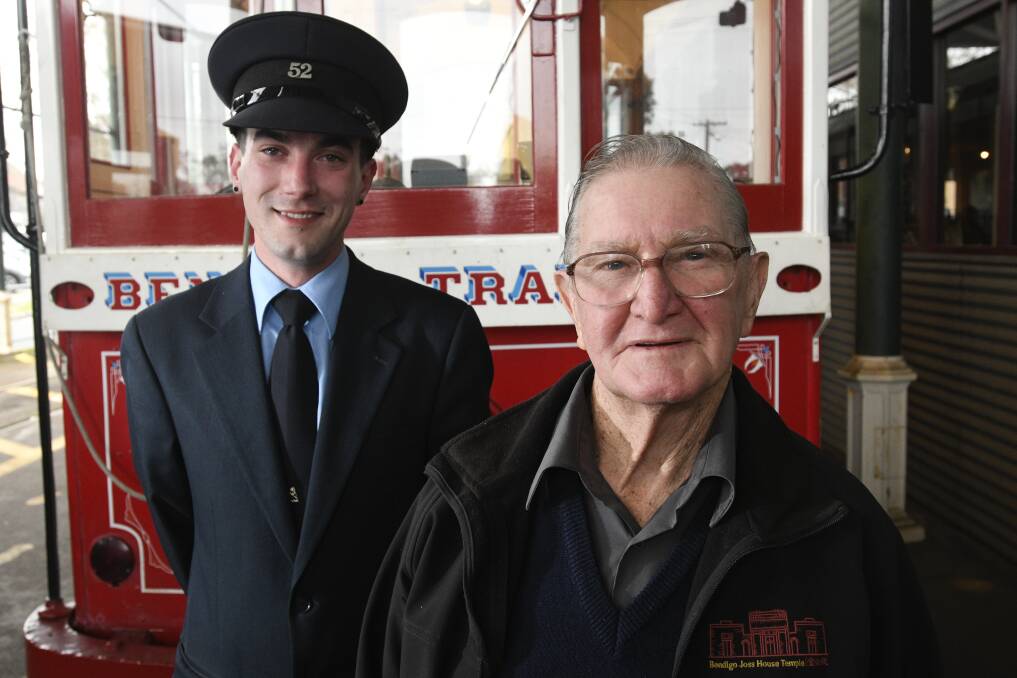 HELPING OUT: Joseph Gould, 26, and Stan Cue, 80, both contribute their time as volunteers. Picture: NONI HYETT