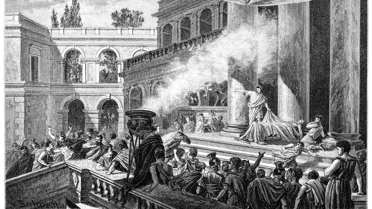 Mark Antony's funeral oration in William Shakespeare's 'Julius Caesar'. Picture: Getty Images