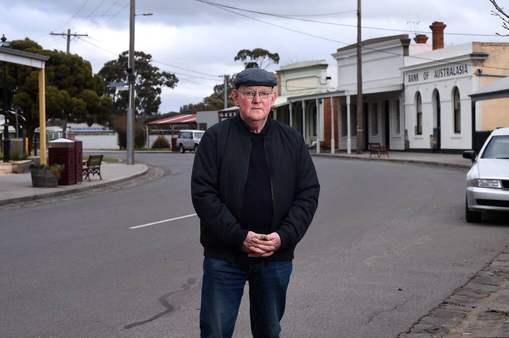 ON HOLD: Talbot Farmers' Market committee president Fred Davies stands in Talbot's main street where the market is usually held on the third Sunday of the month. Pictures: Adam Trafford 