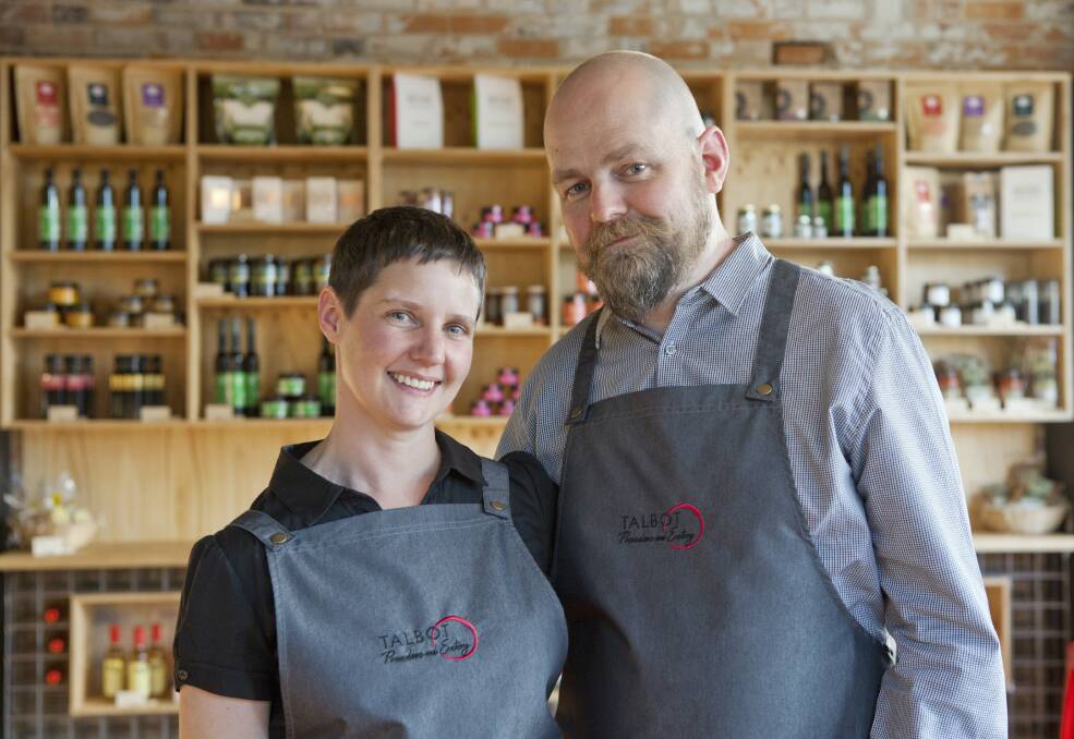FOOD FIRST: Jayne Newgreen and Christopher Howe are behind Talbot Provedore and Eatery. 
