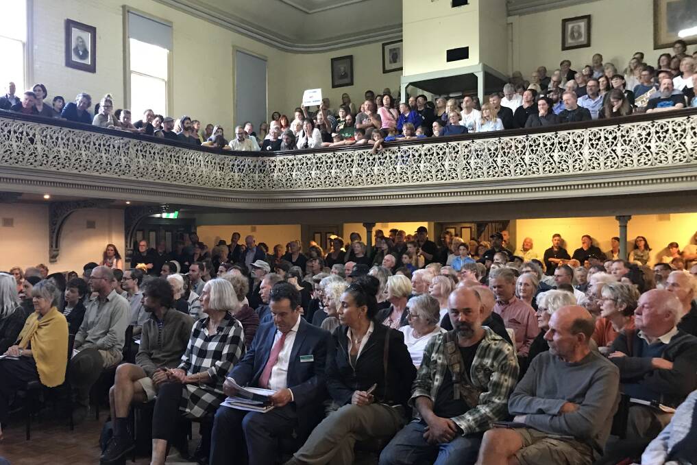 It was standing room only at the contentious meeting. Photo: Rochelle Kirkham.
