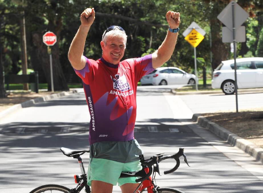 COMMUNITY: Danny Frawley promotes Ride for Research in 2015. Picture: Lachlan Bence 