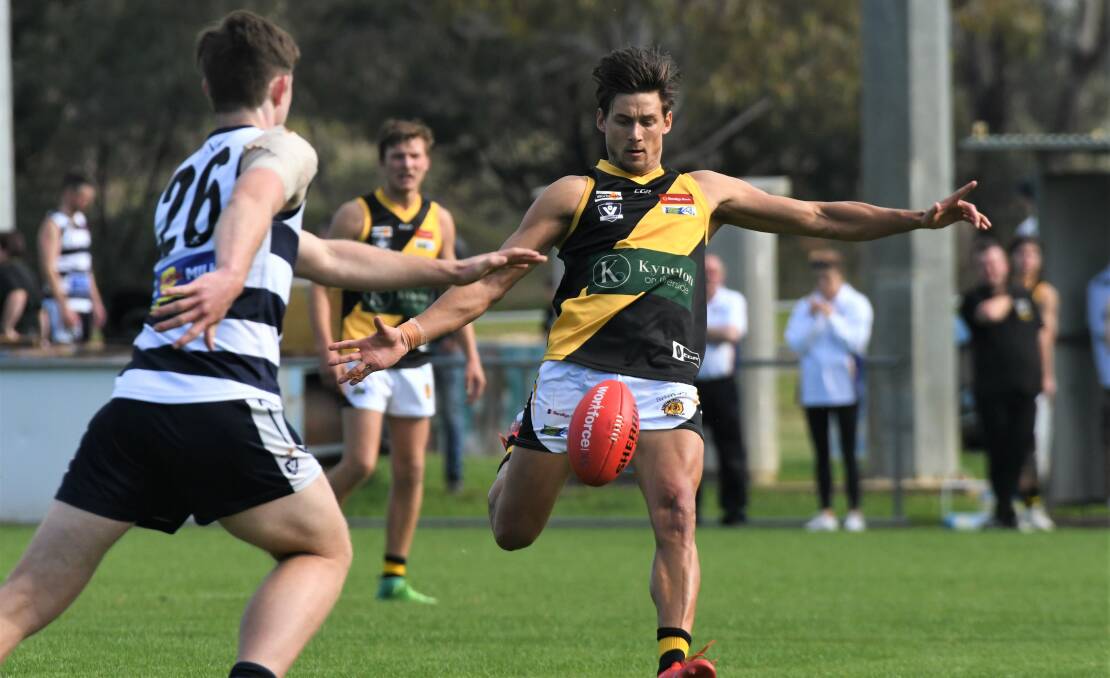 BACK ON DECK: The return of Cameron Manuel from suspension will give the Kyneton Tigers a spark.