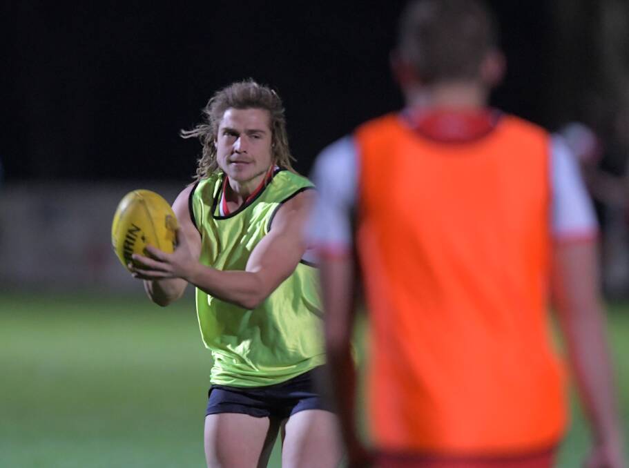 DETERMINED: South Bendigo's Dylan McCutcheon at training at Harry Trott Oval this week. Picture: GLENN DANIELS