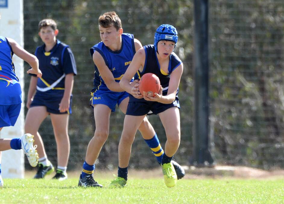 Marist College impressed on home soil in Monday's Year 7 football carnival. Picture: DARREN HOWE