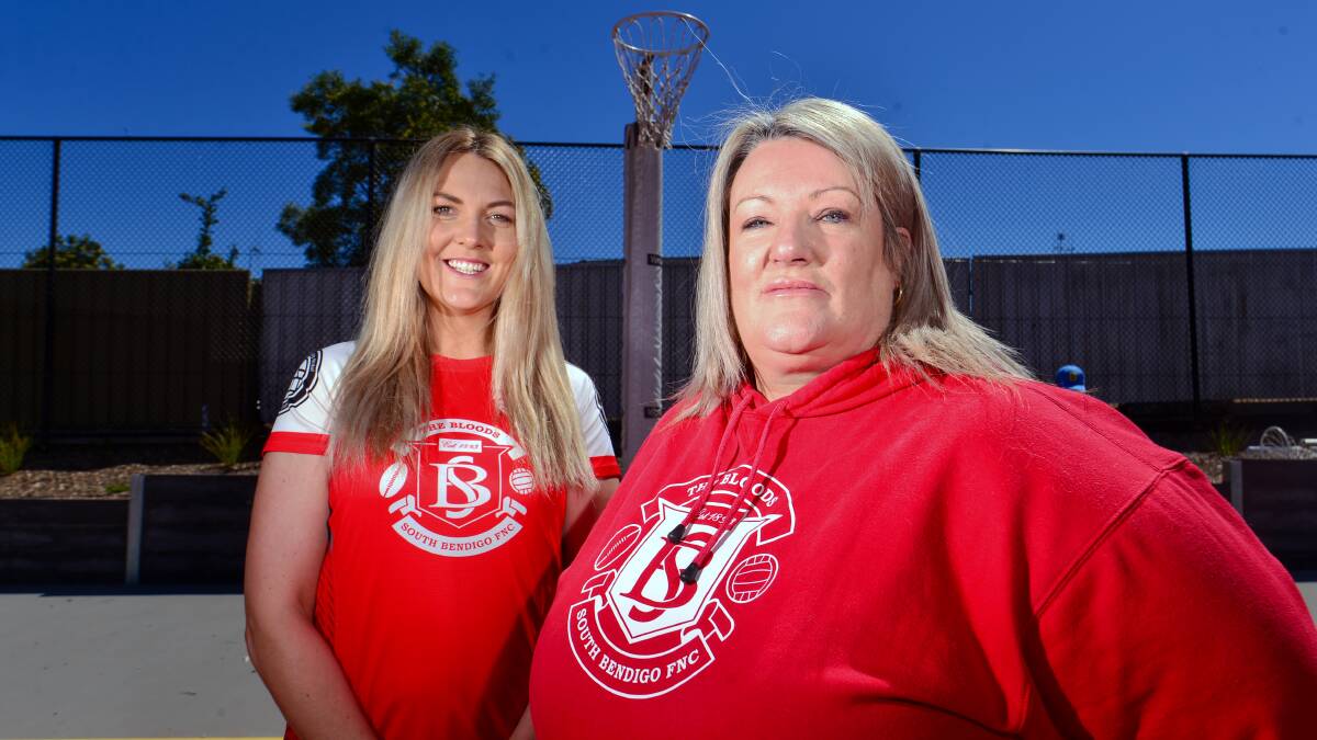 Recruit Alicia McGlashan and coach Jannelle Hobbs at the Bloods. Picture: DARREN HOWE 