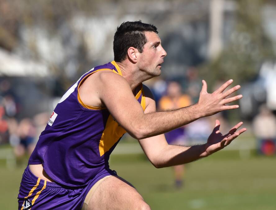 EYES ON THE BALL: James Rippingale was one of seven Serpentine players to kick a goal on Sunday. Picture: GLENN DANIELS