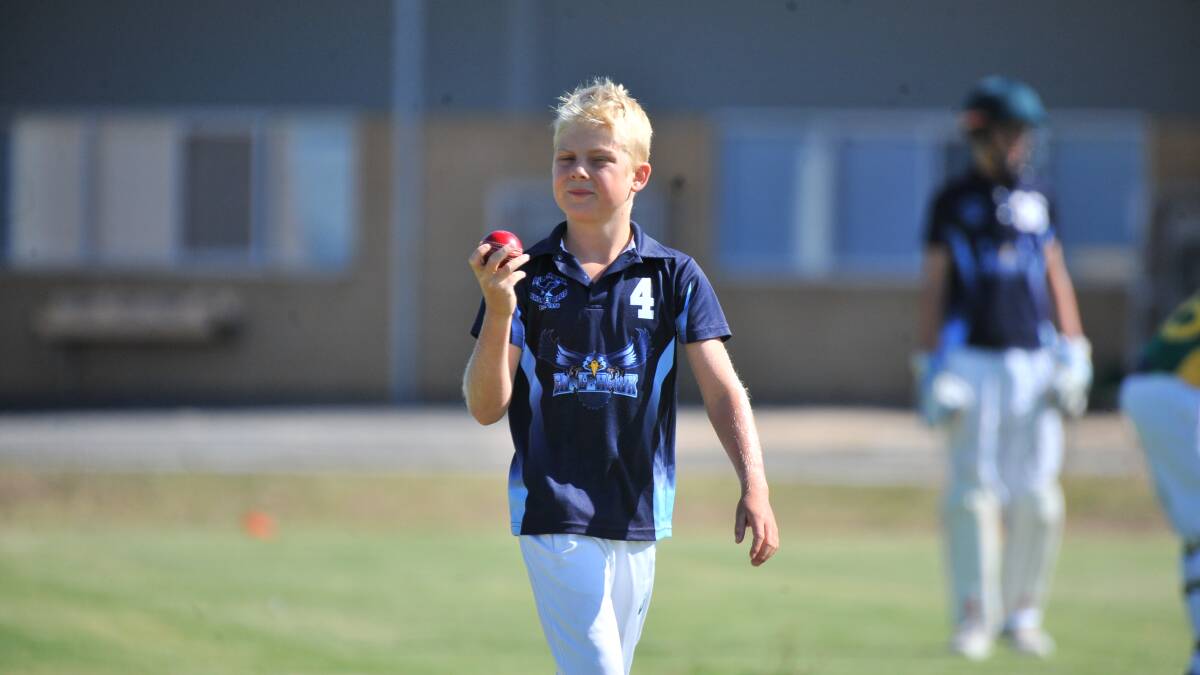 BOROUGH BOY: Eaglehawk under-12A pace bowler Harry Miller prepares to send down a delivery against the Roos.
