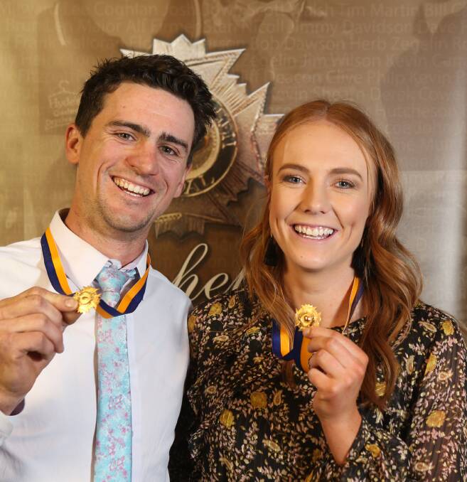 Michelsen Medal winner Adam Baird and Betty Thompson Medal winner Ash Ryan. Picture: GLENN DANIELS