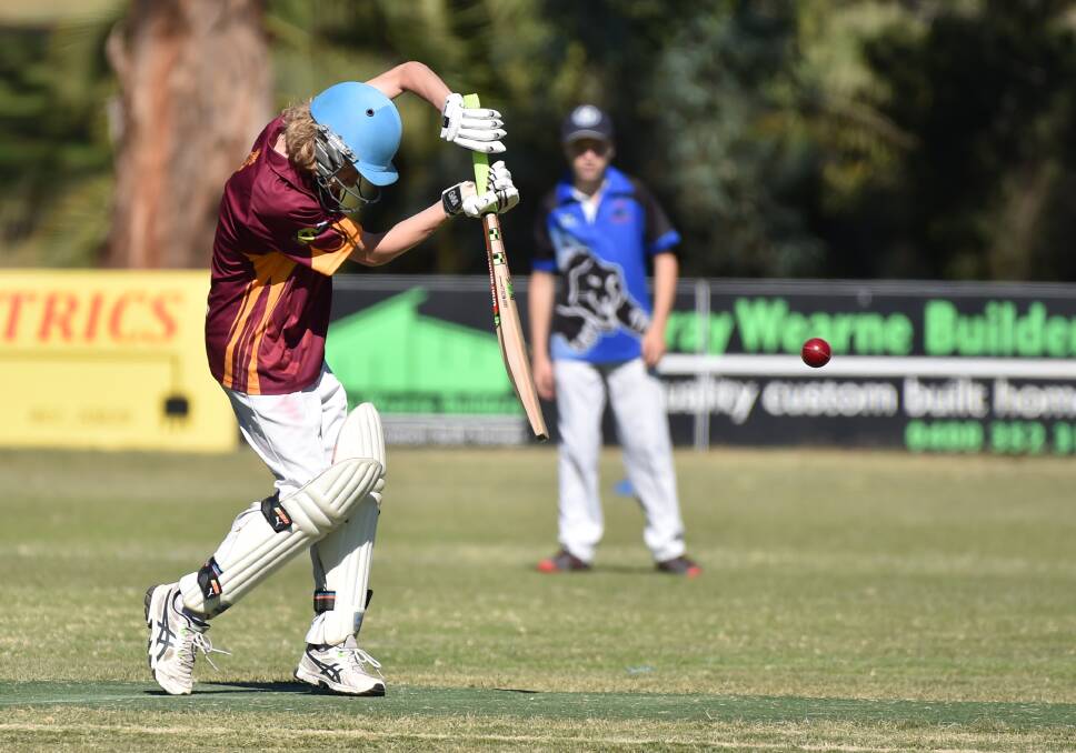 WELL PLAYED: Maiden Gully's Robert Douglas on his way to 32 not out against Marong.