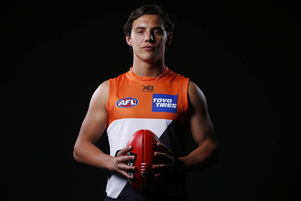 Jye Caldwell after being drafted by the GWS Giants.