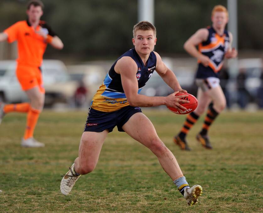 Ollie Wines in action for the Bendigo Pioneers in 2012.