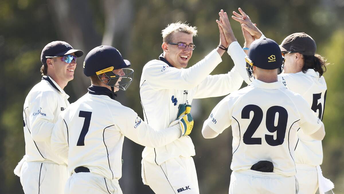 ON THE RIGHT TRACK: Victorian spinner Todd Murphy continues to turn heads in Australian cricket. Picture: GETTY IMAGES