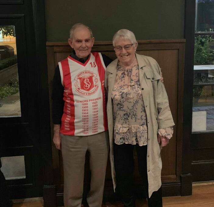 Frank Lenaghan with his number one supporter - wife Barbara.