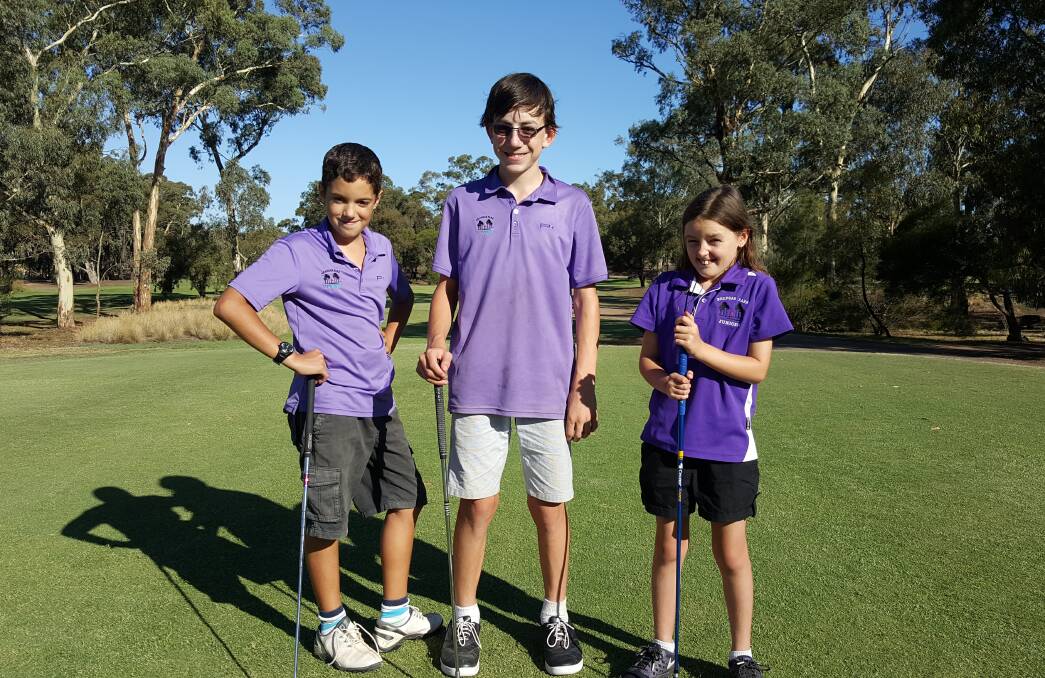WINNERS: Dylan Weston, Jordan Alston and Shanae Aisbett at Neangar Park Golf Club. Picture: CONTRIBUTED