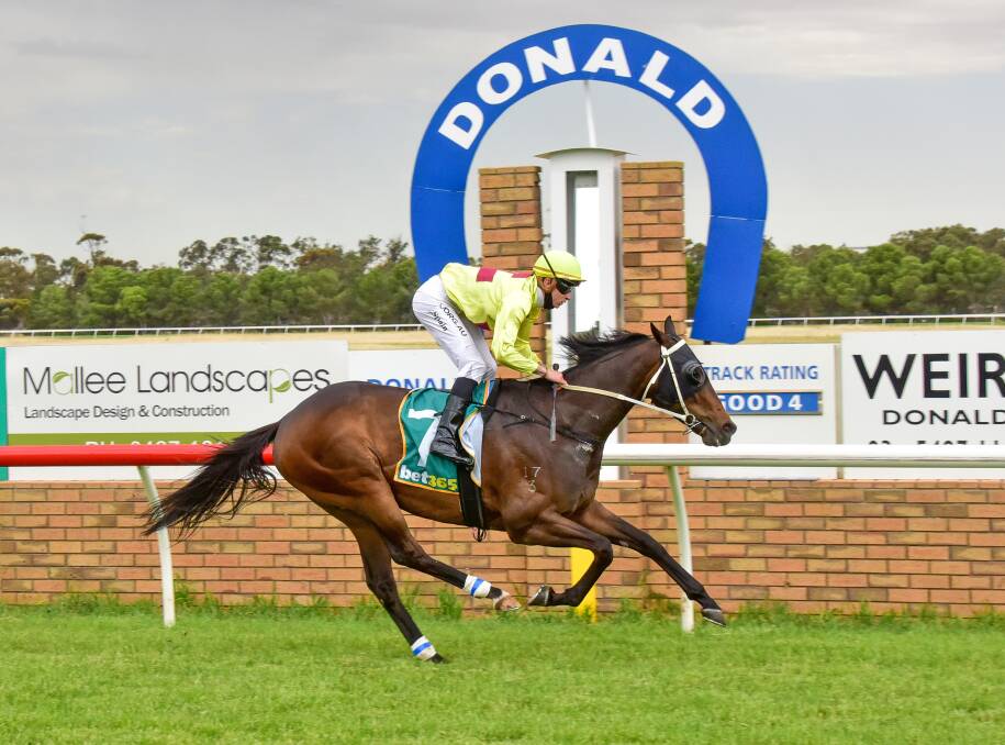 TOO GOOD: Vungers and jockey Zac Spain cleared out from their rivals to win Sunday's Donald Cup in impressive fashion. Picture: RACING PHOTOS
