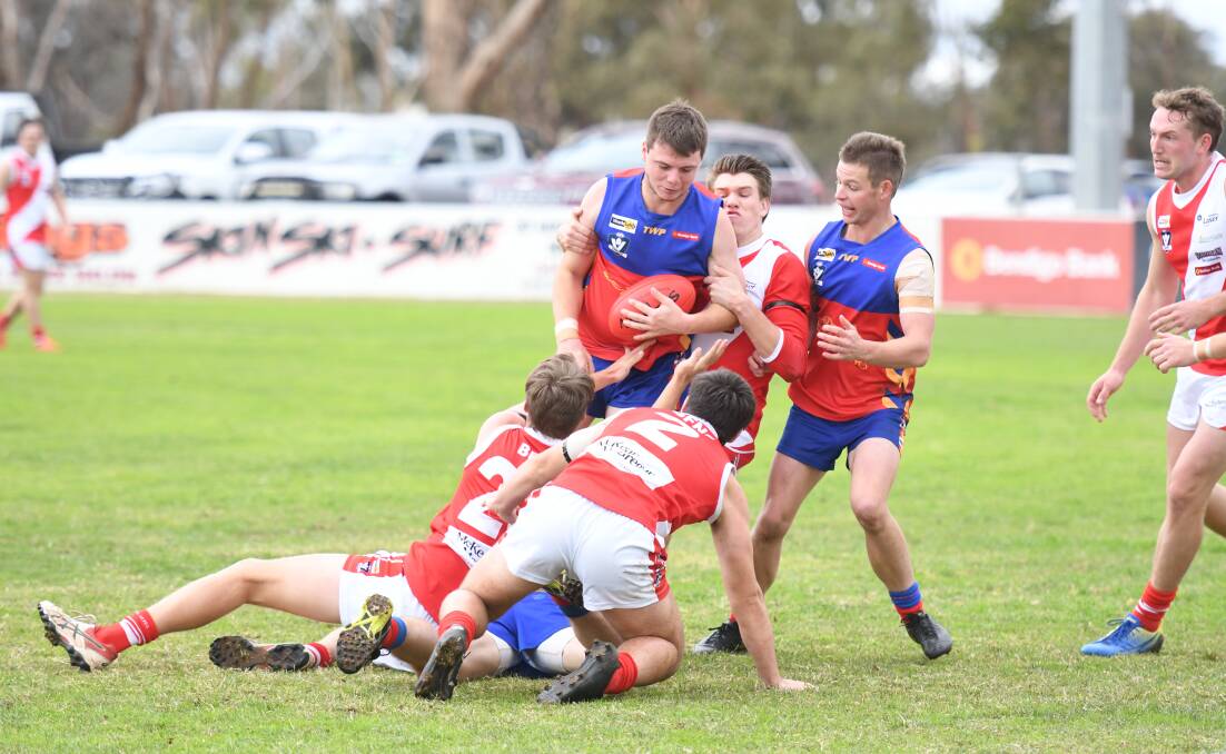Action from the Bridgewater versus Marong clash.