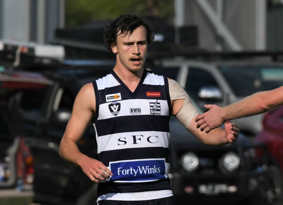 SOLID GAME: Riley Clarke was one of Strathfieldsaye's best players against the Pies. Picture: ADAM BOURKE