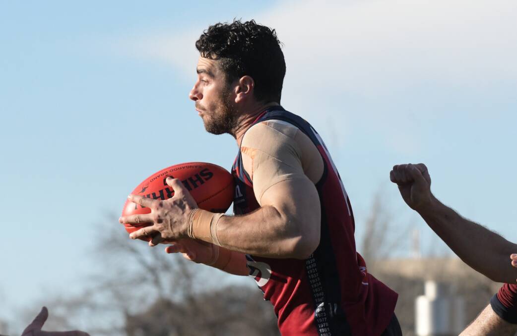 FINE FORM: Sandhurst midfielder Adam Parry kicked three goals and was one of his side's best players in the big round one win over Kangaroo Flat at Dower Park