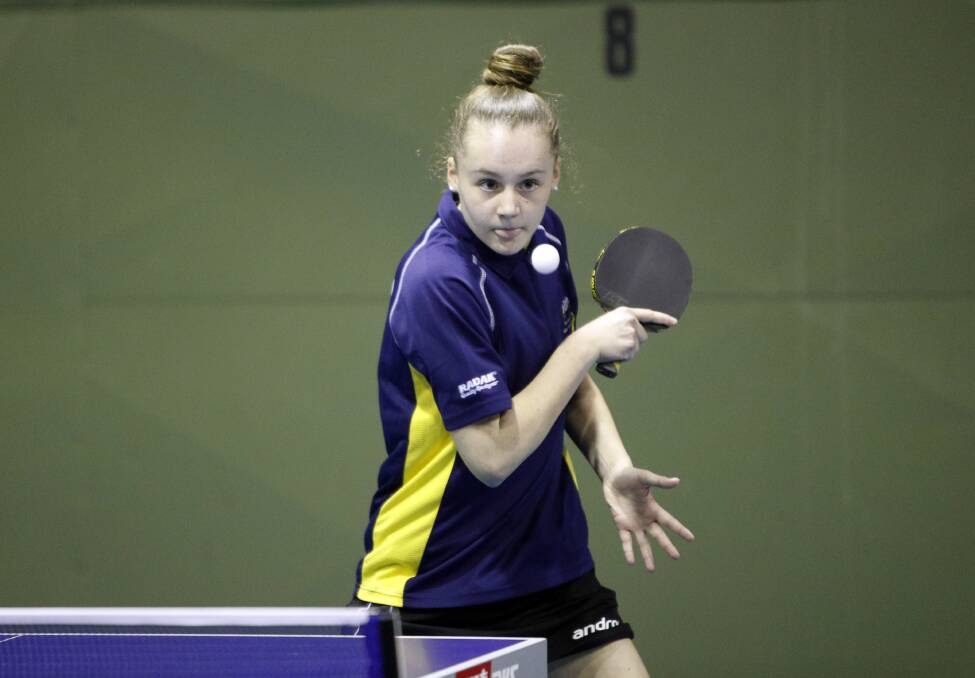 Hannah Green on her way to victory in the women's singles final. Picture: GLENN DANIELS