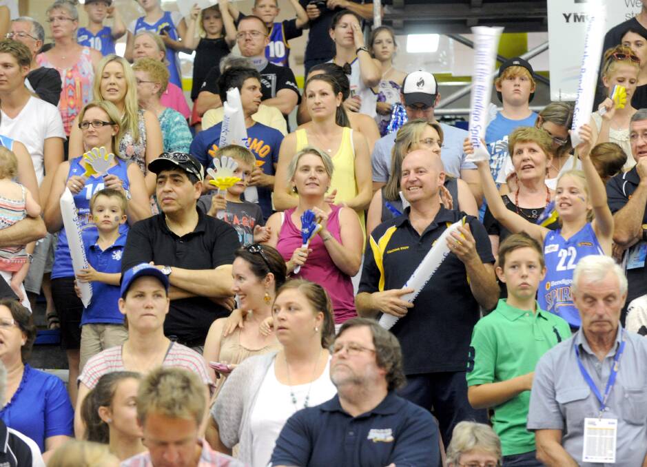 The Spirit fans packed into the Bendigo Stadium for the grand final.