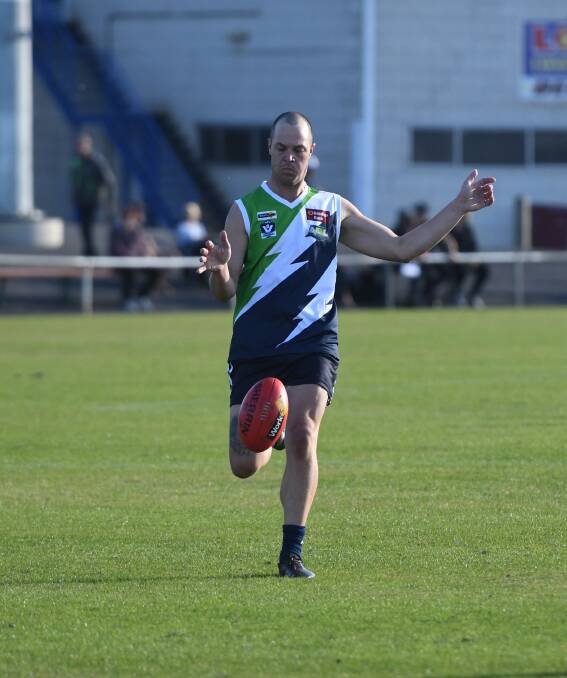 Ryan Wellington was Loddon Valley's best player in Saturday's loss to Horsham District. Picture: Richard Crabtree, Wimmera-Mail Times