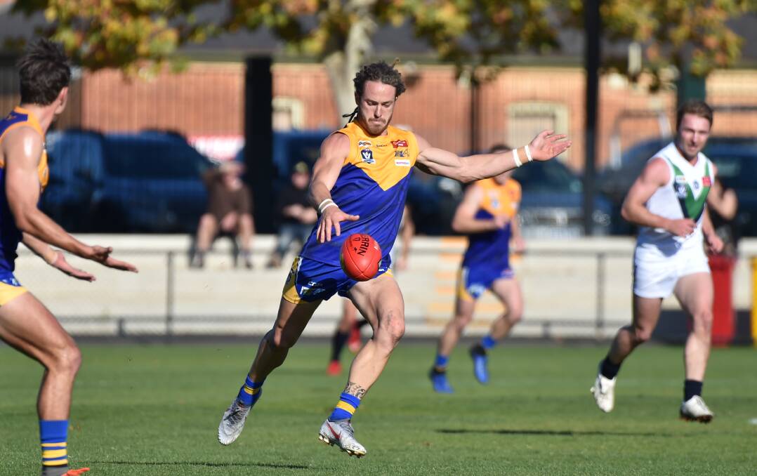 BFNL captain Jack Geary in action against Outer East at the QEO this year. Picture: GLENN DANIELS