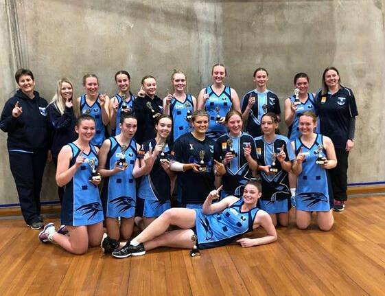 PREMIERS: Eaglehawk's section 1A and 1B teams after their Bendigo Strathdale Netball Association grand final wins. Pictures: CONTRIBUTED