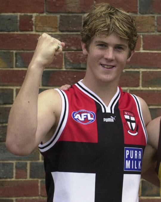 Nick Dal Santo after being drafted by the Saints.